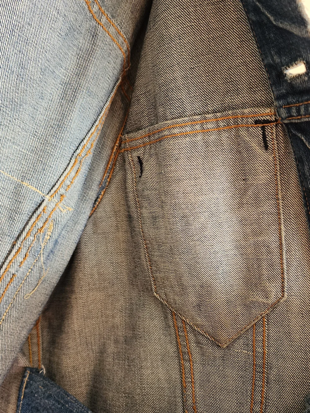 Vtg 60s Levi’s 557 Type 3 Big E Denim Trucker Jacket Button Stamp Mens Size 42 - Picture 16 of 16